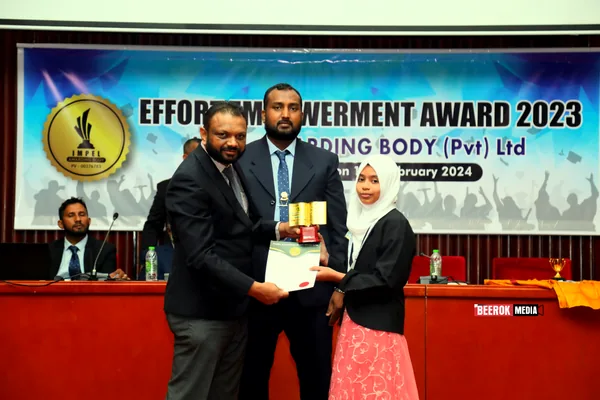 A shield and certificate presentation